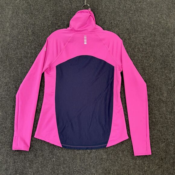 Under Armour Pullover Women's Medium Pink Cowl ColdGear Run Fitted Thumb Holes - Picture 4 of 9